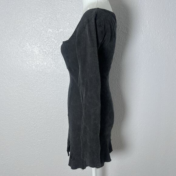 Y2K Style Darker Wavs Dolls Kill Fader Long Sleeve Dress Grundge Rock Small - Picture 3 of 8